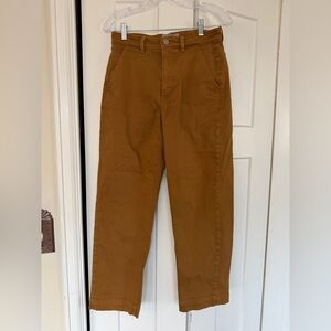 Everlane Straight Pants in Warm Caramel Brown